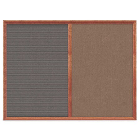 United Visual Products Slim Style Indoor Enclosed Corkboard, 12 UV500SCH-BLACK-AMETHY